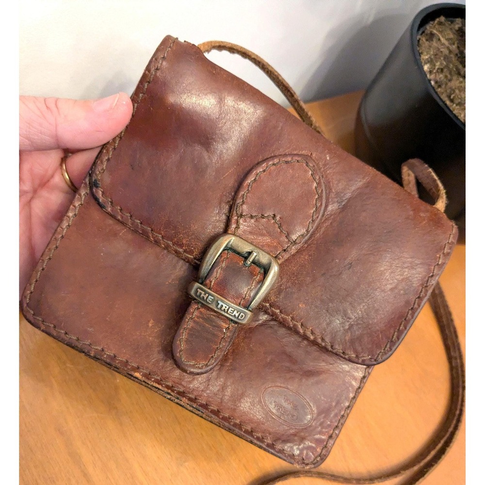 Petit sac‎ italien vintage en cuir véritable avec attache ceinture - The Trend